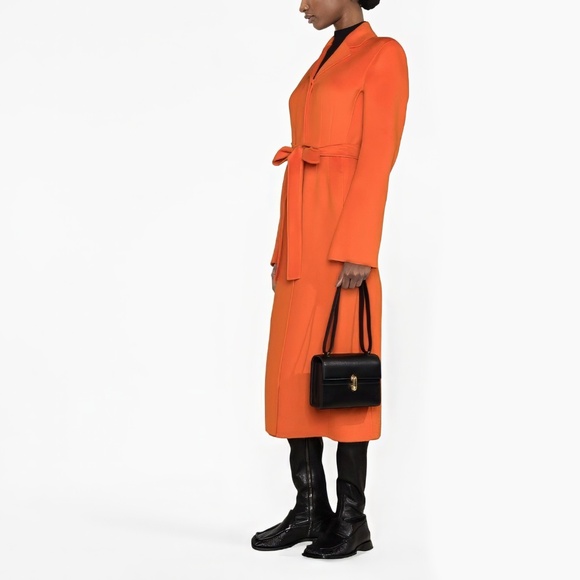 Sportmax Eva Orange Wool/Cashmere Belted Designer Coat Max Mara Women IT36 US2 - Picture 16 of 16